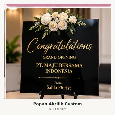 Papan Bunga Akrilik Galaxy Bekasi